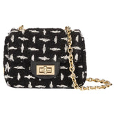 Emanuela Biffoli Borsa Mini Emibag Pied De Poule Bordeaux