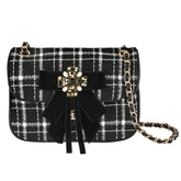 Emanuela Biffoli Borsa Emibag Tartan Fiocco Perle