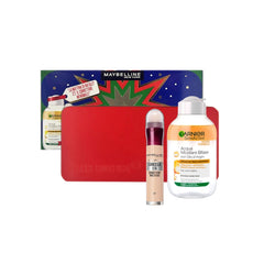 MAYBELLINE - COFANETTO REGALO CON CORRETTORE IL CANCELLA ETA' NUDE (02) E ACQUA MICELLARE BIFASICA GARNIER