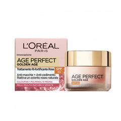 L'Oreal - Crema ri-fortificante Rosa anti-macchie e anti-cedimento Age Perfect Golden Age, 50 ml