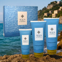 AQUA DI SORRENTO
AQUA DI SORRENTO POSILLIPO COFANETTO | Shampoo & Shower Gel 200ml + Balsamo Dopobarba 100ml + Gel Rasatura di Precisione 200ml