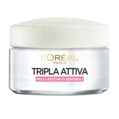 L'OREAL TRIPLA ATTIVA CREMA VISO IDRATANTE PROTETTIVA PELLI SECCHE SENSIBILI 24H 50ML
