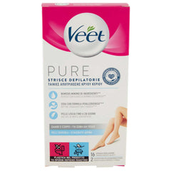 VEET Pure Strisce Depilatorie Gambe e Corpo