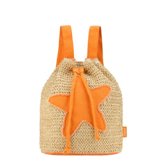 Emanuela Biffoli Zaino in Paglia con Stella Arancione