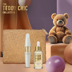 Max Factor, Cofanetto Regalo Donna Teddy Chic, Pochette in morbido tessuto teddy con Miracle Pure Serum + False Lash Effect Lash Serum
