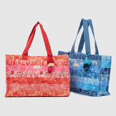 VERDE FASHION | Borsa mare in cotone fantasia