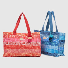 VERDE FASHION | Borsa mare in cotone fantasia