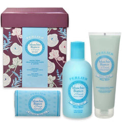 PERLIER Muschio Bianco Cofanetto Bagno Crema + Crema Idratante Corpo e Sapone