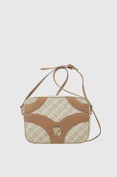 VERDE FASHION Camera bag trama logo Beige