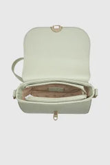 VERDE FASHION | Borsa a tracolla in ecopelle con patta