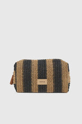VERDE FASHION | Pochette mare in rafia a righe