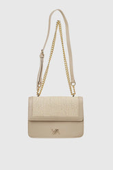 VERDE FASHION Borsa Tracolla in rafia ed ecopelle