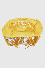 VERDE FASHION | Borsa mare in cotone fantasia coralli