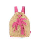 Emanuela Biffoli Zaino in Paglia con Palma fucsia