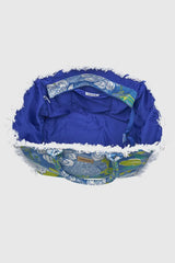 VERDE FASHION | Borsa mare in cotone fantasia fiori