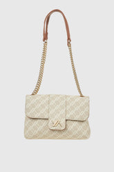 VERDE FASHION | Borsa con pattina loghi