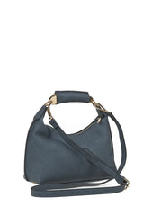 VERDE FASHION | Borsa con manico in metallo e tracolla