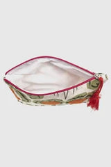 VERDE FASHION | Pochette mare in cotone fantasia floreale