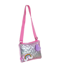 Seven Borsa Bambina Tracolla SJ Girl con Cuore e Arcobaleno