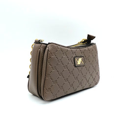 VERDE FASHION | Borsa a tracolla con trama rilievo