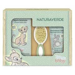 NATURAVERDE BIO BABY | Bio Disney Baby Detergente Delicato 200ml + Crema Protettiva per il Cambio 100ml + Spazzola Capelli