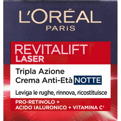 L'Oreal Revitalift Laser Tripla Azione Crema Anti Eta' Notte 50 Ml