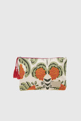 VERDE FASHION | Pochette mare in cotone fantasia floreale