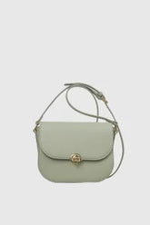 VERDE FASHION | Borsa a tracolla in ecopelle con patta