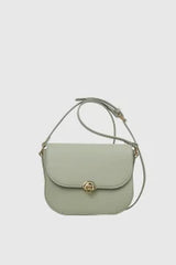 VERDE FASHION | Borsa a tracolla in ecopelle con patta