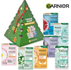 GARNIER TISSUE MASK COFFRET NATALE, X5 MASCHERE VISO & X2 MASCHERE OCCHI