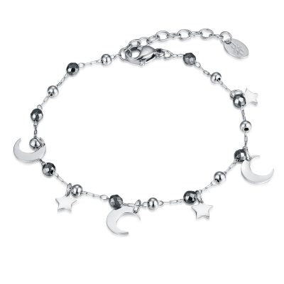 Brand Gioielli Linea Fusion Bracciale Sfere Stelle Lune ed Ematite