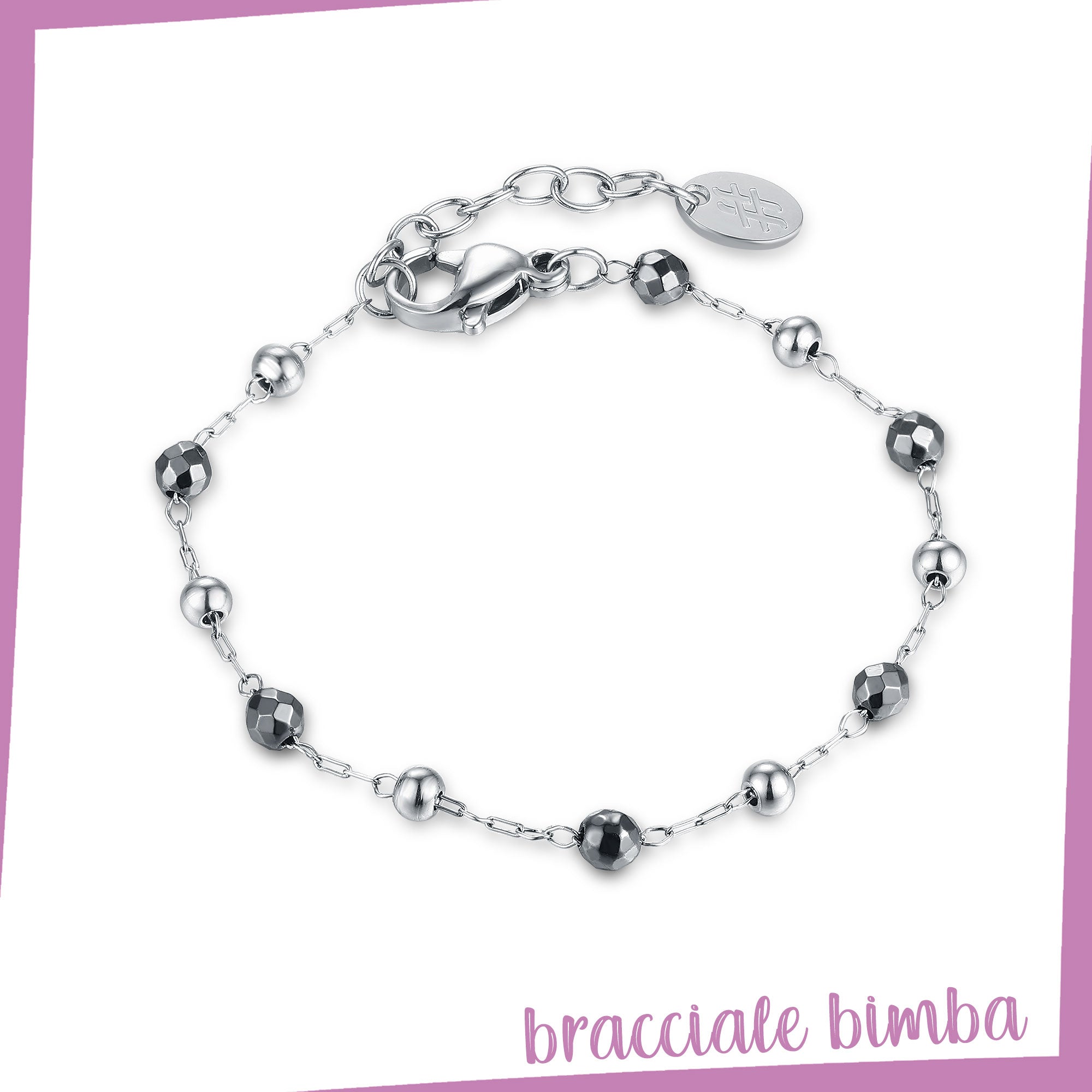 Brand gioielli Linea Fusion Bracciale Sfere ed Ematite