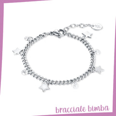 Brand Gioielli Linea Fusion Bracciale Catena Stelle E Cristalli