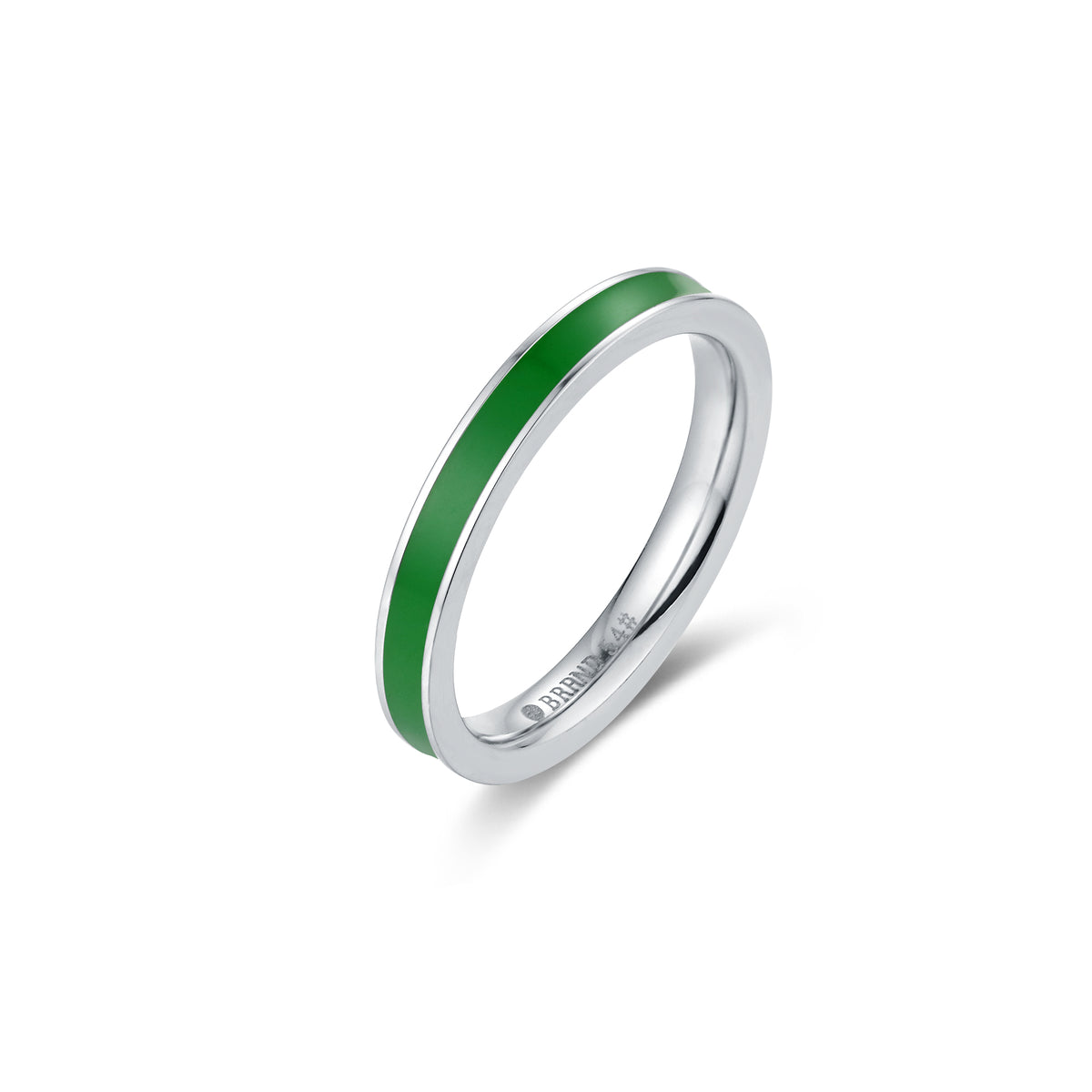 Brand Fedina Acciaio con Smalto Verde Linea Summer Love