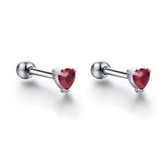 Brand Gioielli - Orecchini Piercing Cuore Rosso