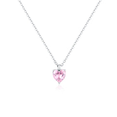 Brand Gioielli - Collana con cristallo cuore rosa