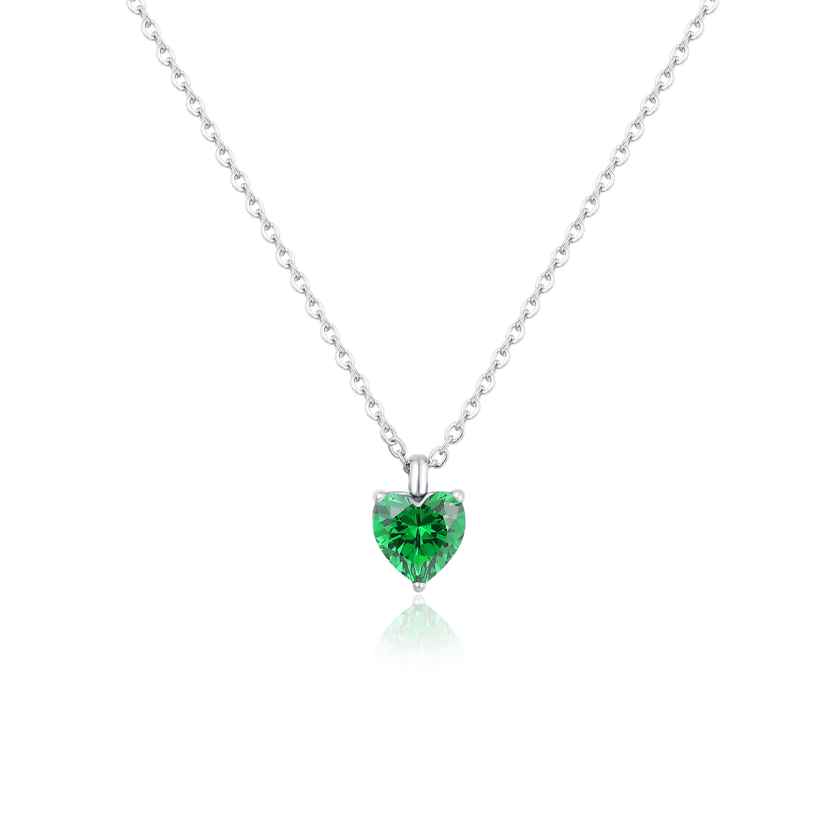 Brand Gioielli - Collana con cristallo cuore verde