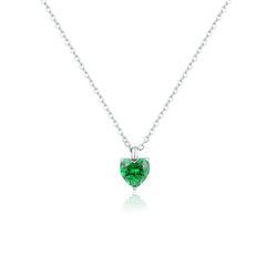 Brand Gioielli - Collana con cristallo cuore verde