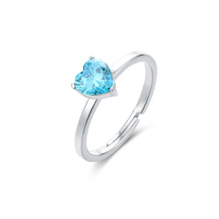 Anello Brand cuore azzurro