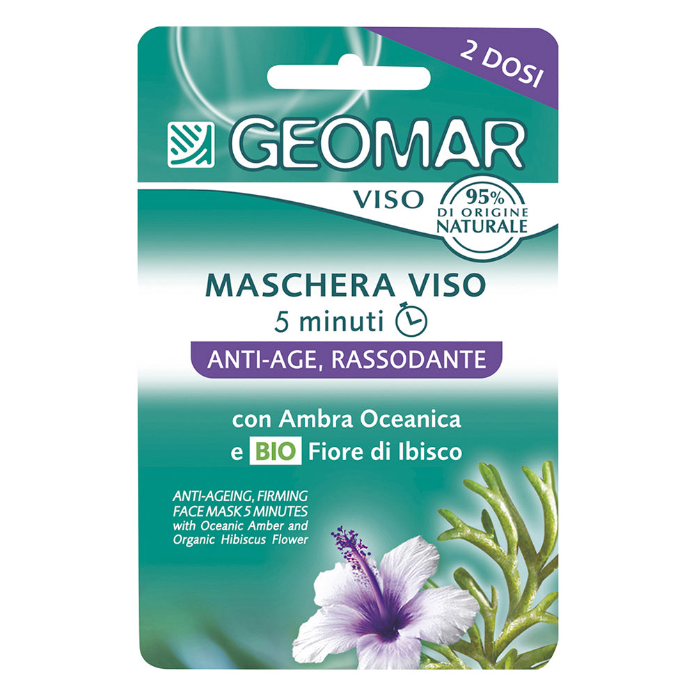 GEOMAR MASCHERA VISO ANTI AGE RASSODANTE CON AMBRA OCEANICA E FIORE DI IBISCO BIO