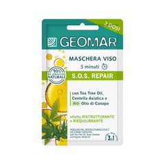 GEOMAR MASCHERA VISO IN CREMA S.O.S REPAIR CON TEA TREE OIL RISTRUTTURANTE E RIEQUILIBRANTE