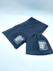 John Richmond Completo Uomo Sciarpa E Cappello Nero Taglia M