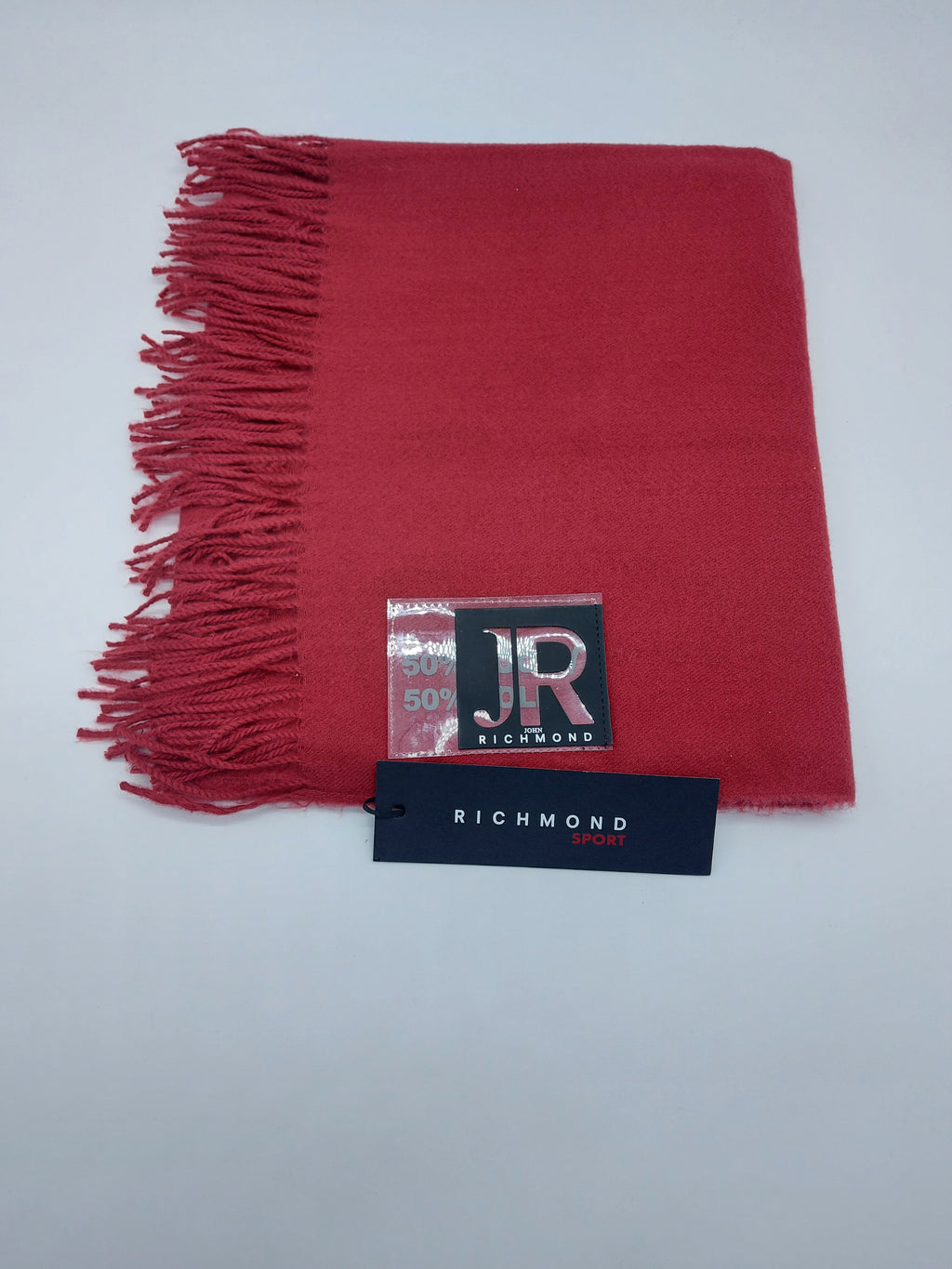 John Richmond Sciarpa Di Lana Con Logo Trasparente