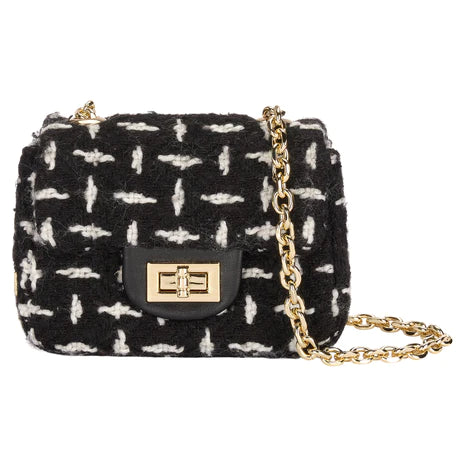 Emanuela Biffoli Borsa Mini Emibag Pied De Poule Bordeaux