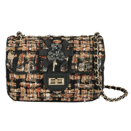 Emanuela Biffoli Borsa Emibag Tartan Fiocco Perle