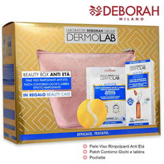 Dermolab Beauty Box Con Fiale Viso + Patch Contorno Occhi e Labbra +Beauty Case
