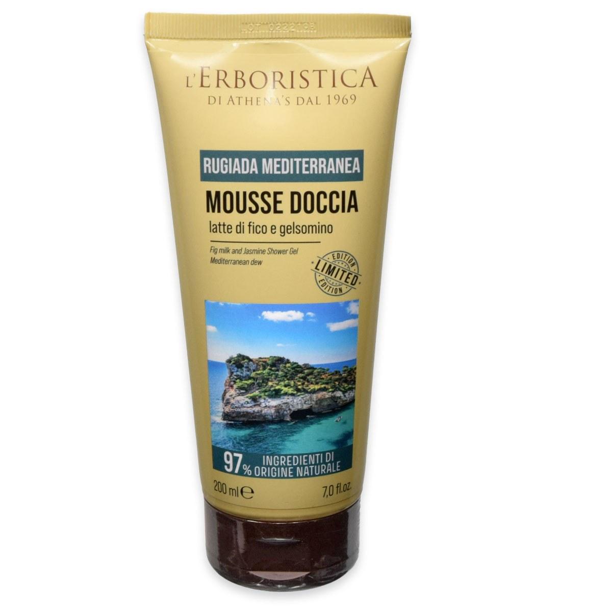L'erboristica Mousse Doccia Rugiada Mediterranea Latte di Fico e Gelsomino 200 ml