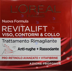 L'OREAL REVITALIFT CREMA VISO COLLO ANTI RUGHE RASSODANTE PRO RETINOL 50ML