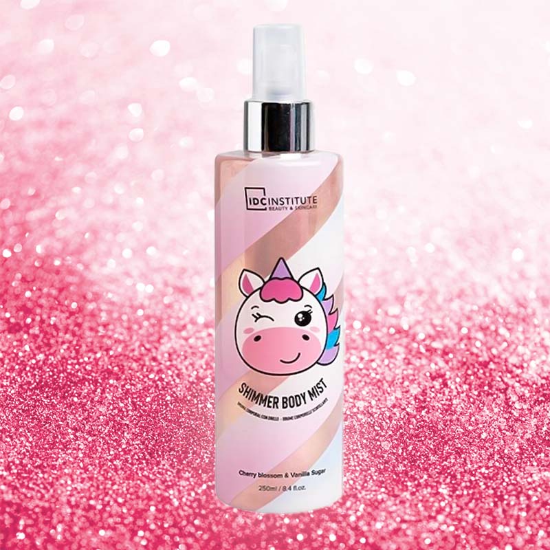 IDC INSTITUTE SHIMMER BODY MIST CHERRY BLOSSOM & VANILLA SUGAR  25O ML