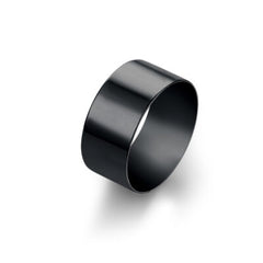 Brand Gioielli Uomo Linea Leader Anello A Fascia Nero Da 1cm